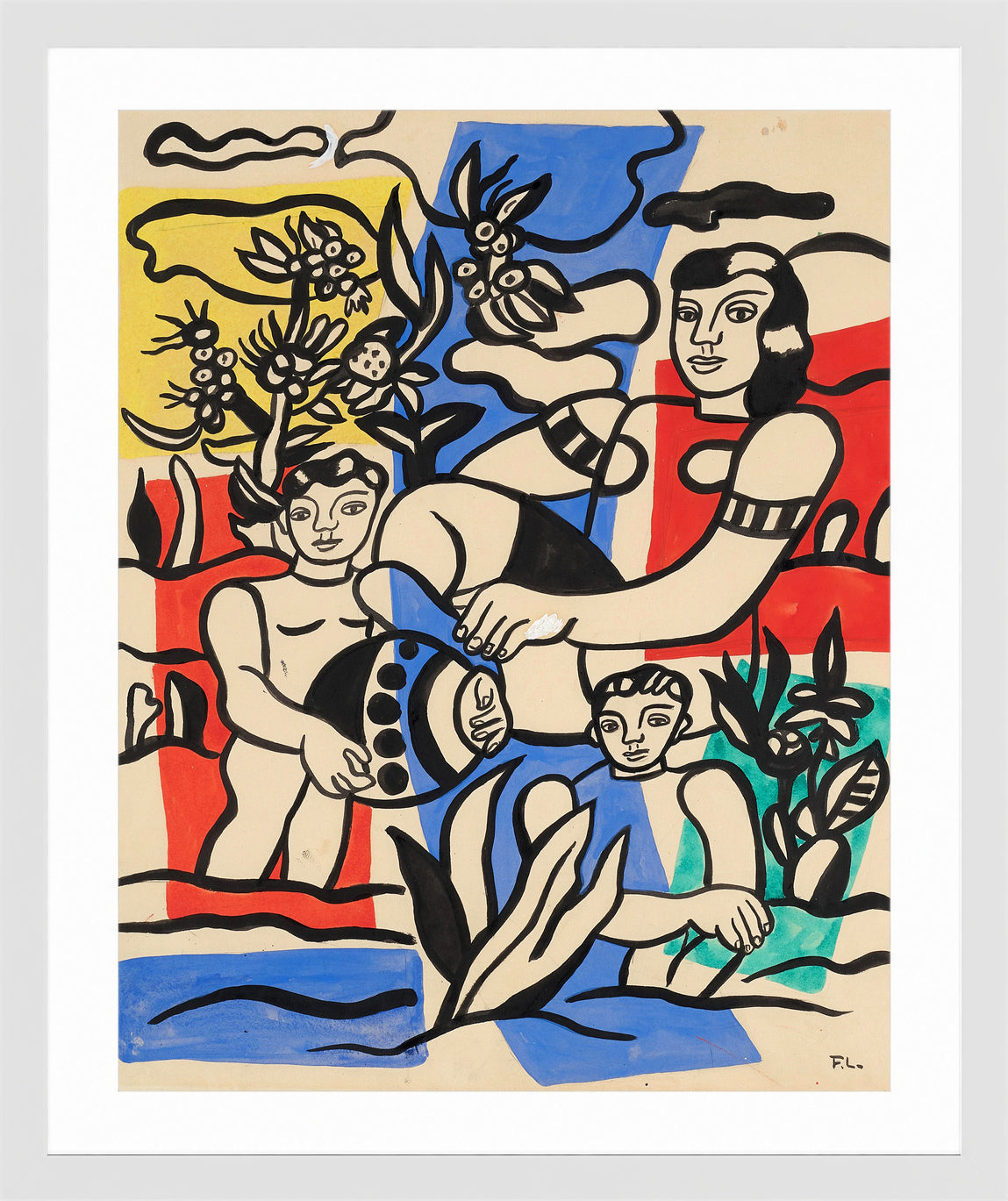 Fernand Léger, Partie de campagne — white frame
