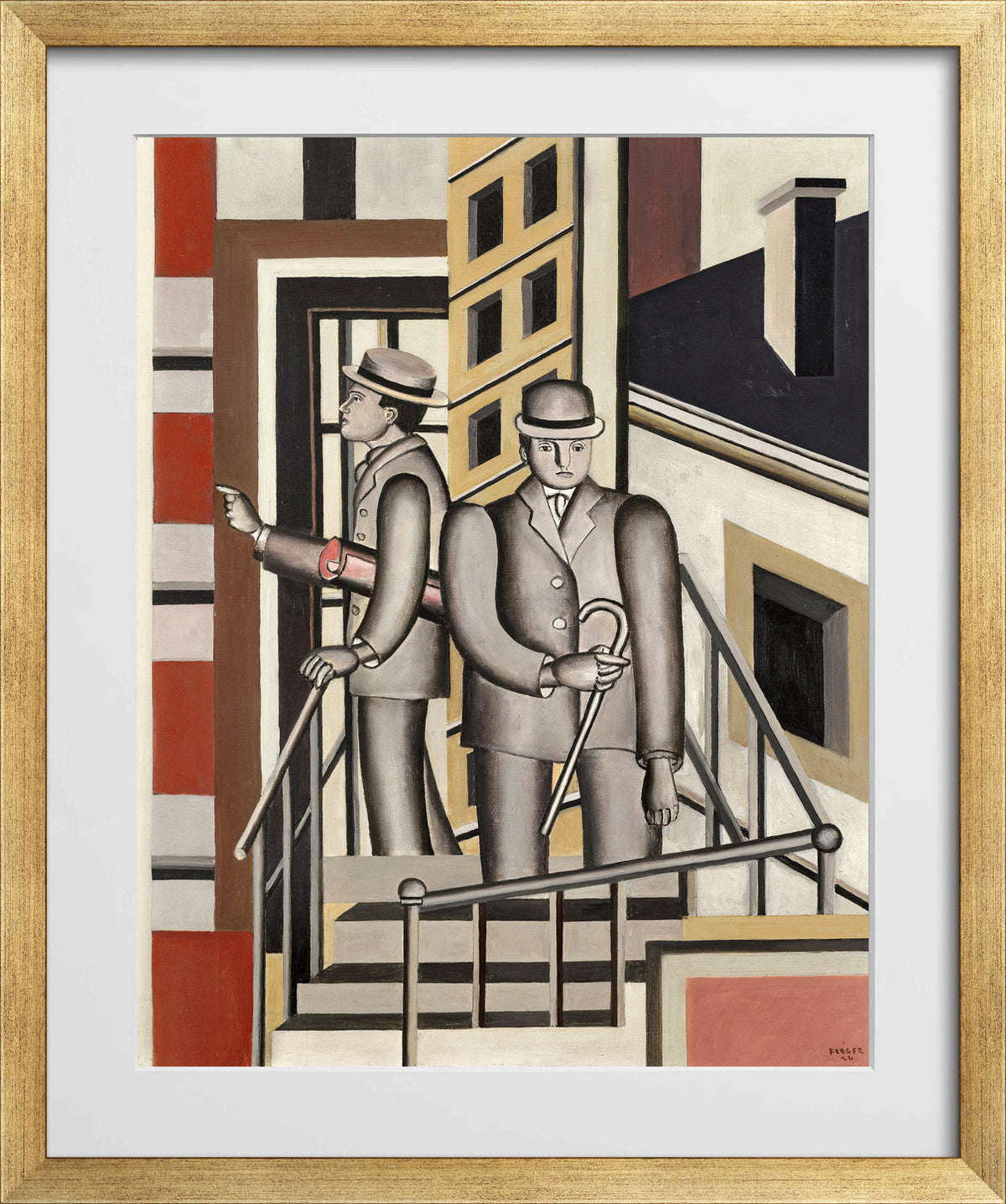 Fernand Léger, Paysage animé — gold frame