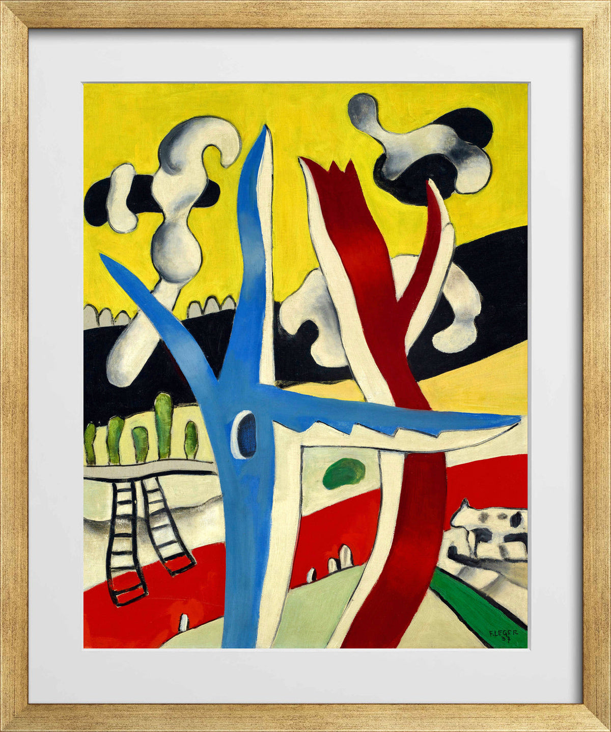 Fernand Léger, Paysage animé — gold frame
