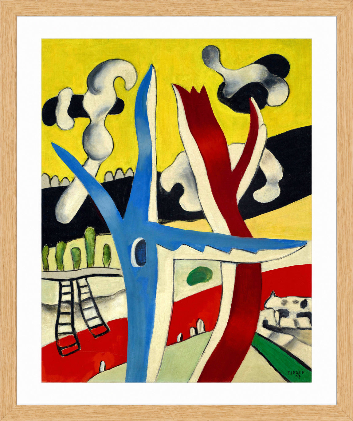 Fernand Léger, Paysage animé — oak frame