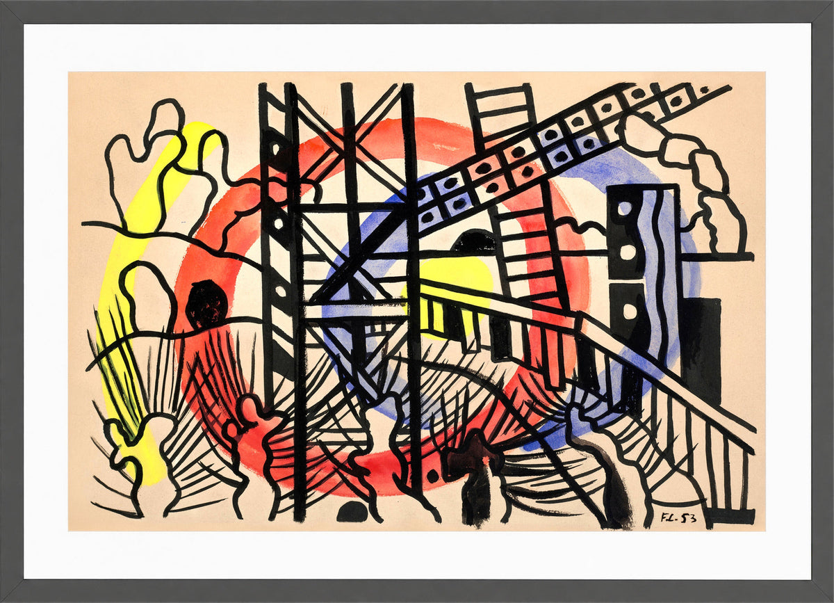 Fernand Léger, Paysage de Seine et Oise — dark grey frame