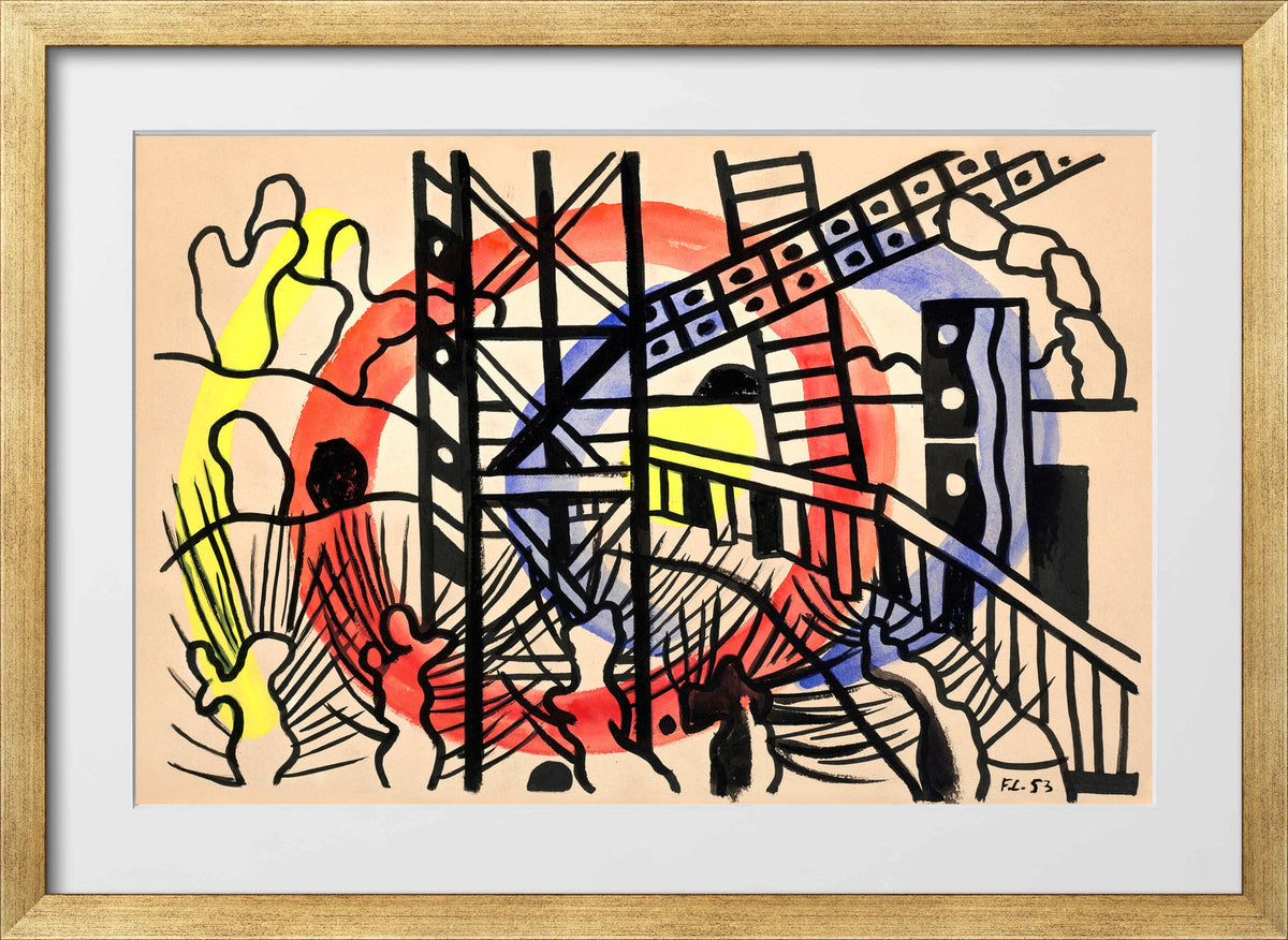 Fernand Léger, Paysage de Seine et Oise — gold frame