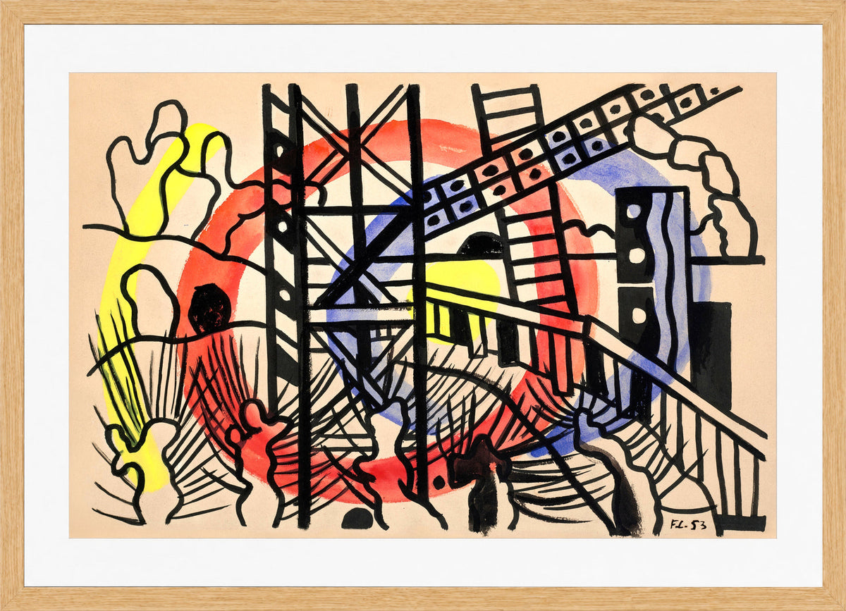 Fernand Léger, Paysage de Seine et Oise — oak frame