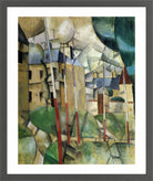 Fernand Leger Print, Paysage (Landscape) in a dark grey frame