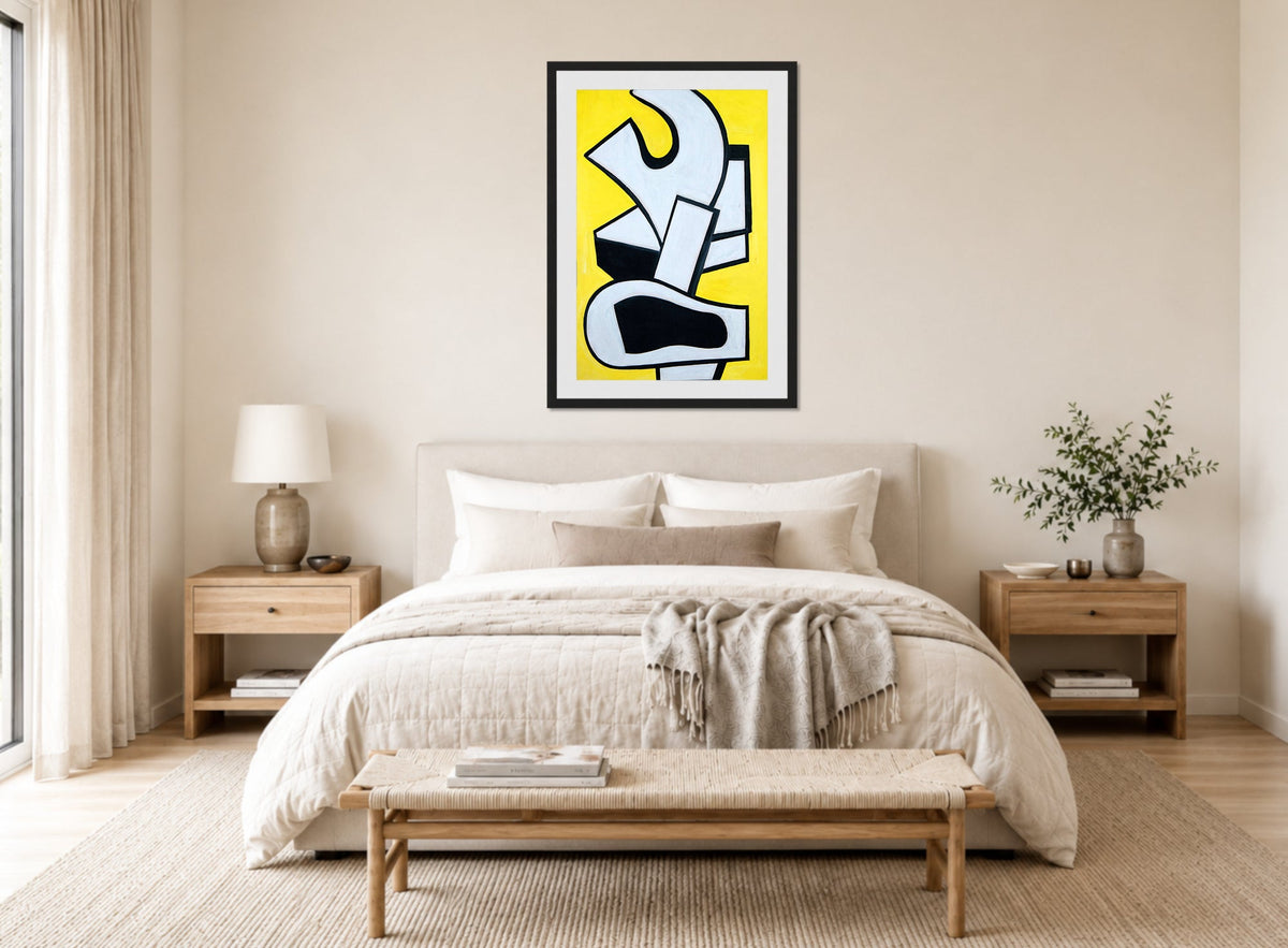Fernand Léger, Peinture murale sur fond jaune — bedroom