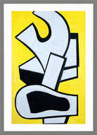 Fernand Léger, Peinture murale sur fond jaune — light grey frame