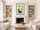 Fernand Léger, Peinture murale sur fond jaune — living room roomset
