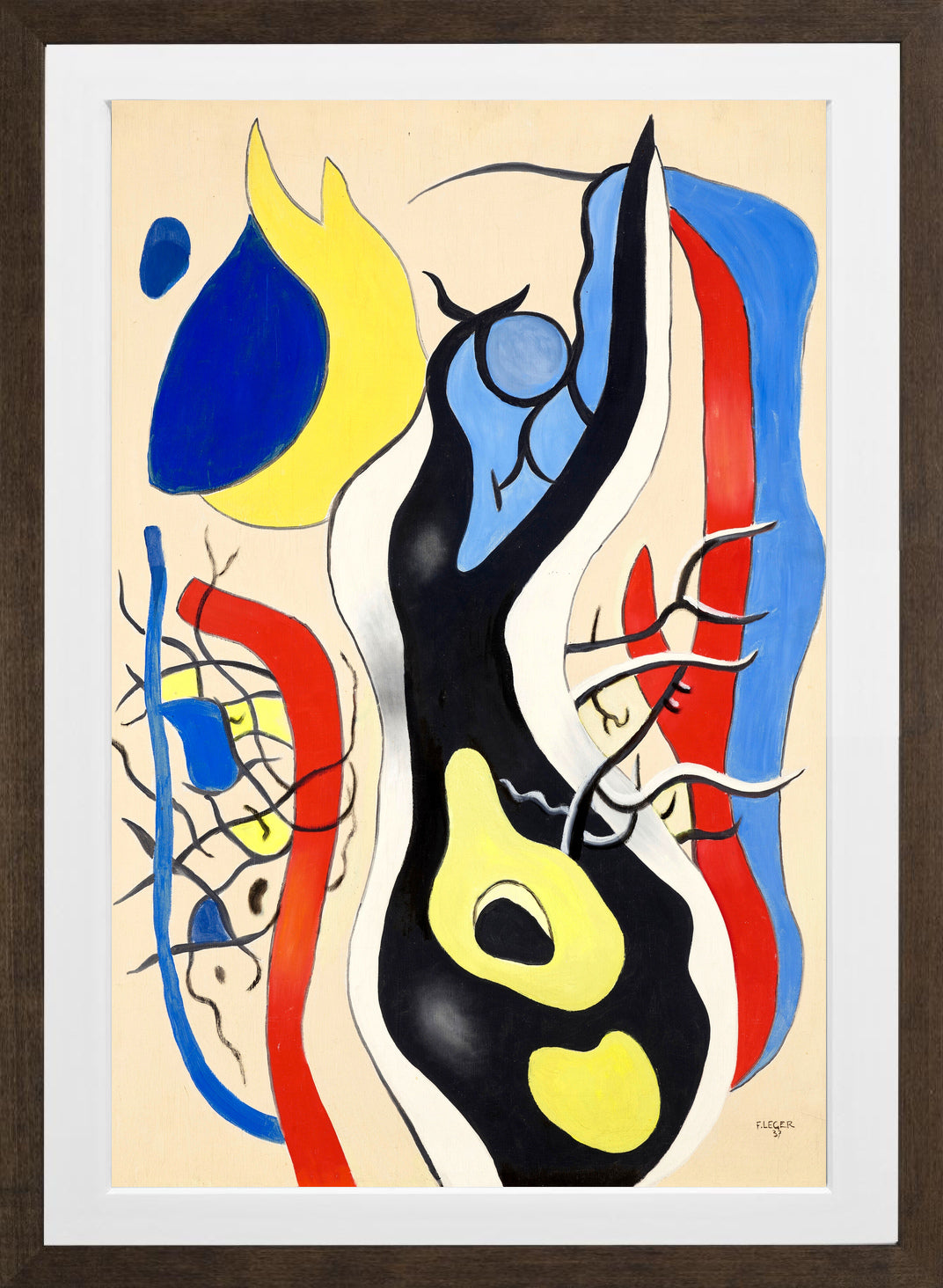 Fernand Léger, Racine — brown frame
