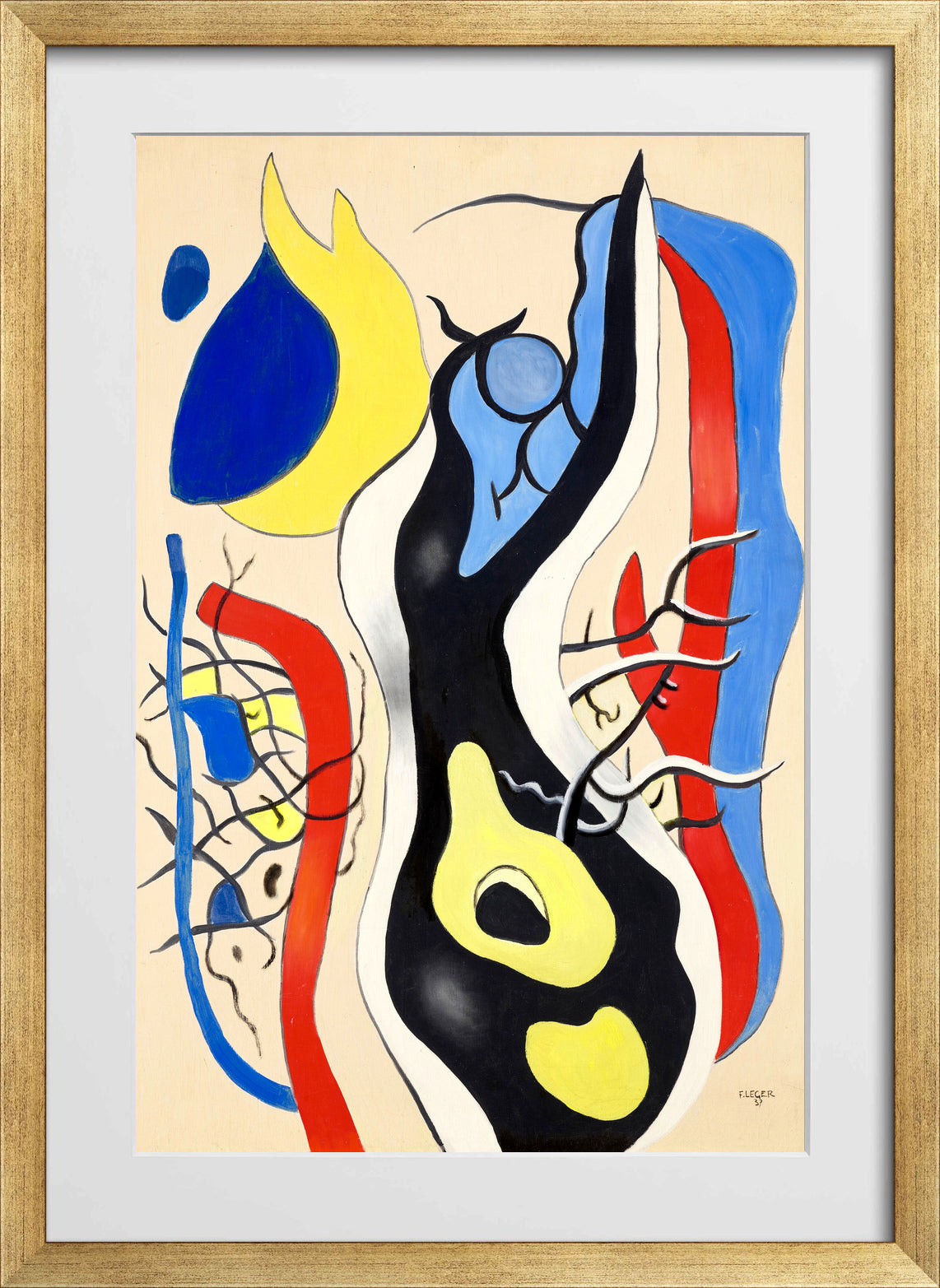 Fernand Léger, Racine — gold frame