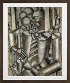 Fernand Leger Print, Soldier with a pipe (Le Soldat à la Pipe) in a brown frame