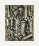 Fernand Leger Print, Soldier with a pipe (Le Soldat à la Pipe) with an off-white border for rolled canvas
