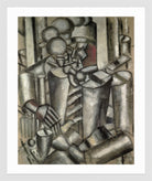 Fernand Leger Print, Soldier with a pipe (Le Soldat à la Pipe) in a white frame
