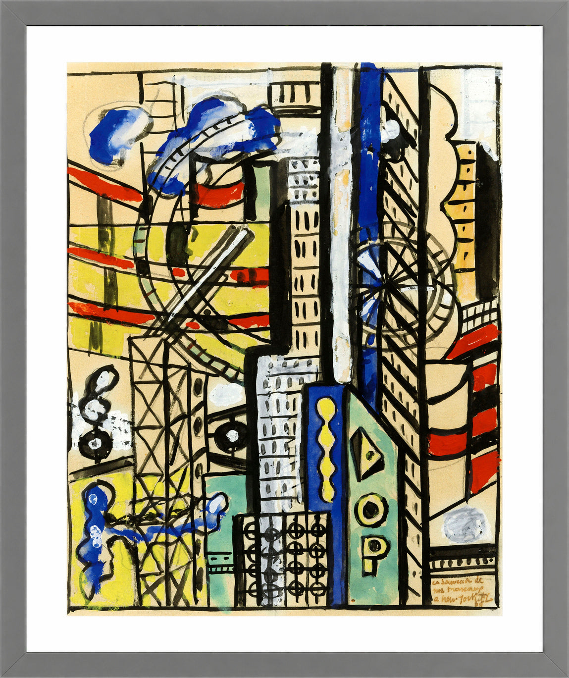 Fernand Léger, Souvenir de New York — light grey frame