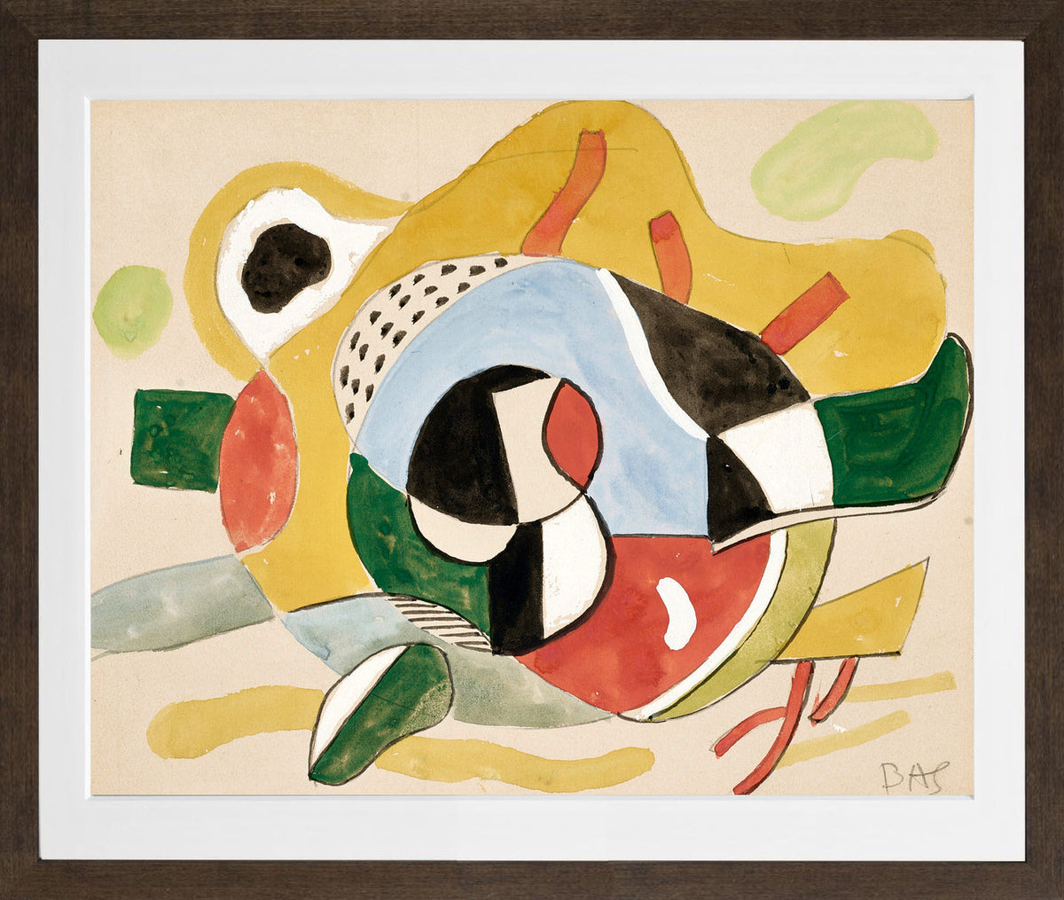 Fernand Léger, Study for the Rockefeller Stairway Mural Commission — brown frame