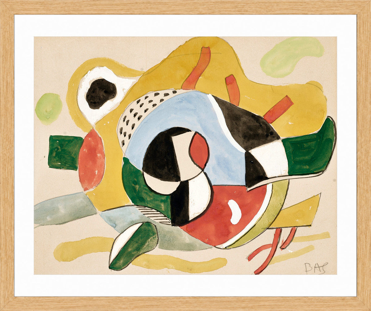 Fernand Léger, Study for the Rockefeller Stairway Mural Commission — oak frame