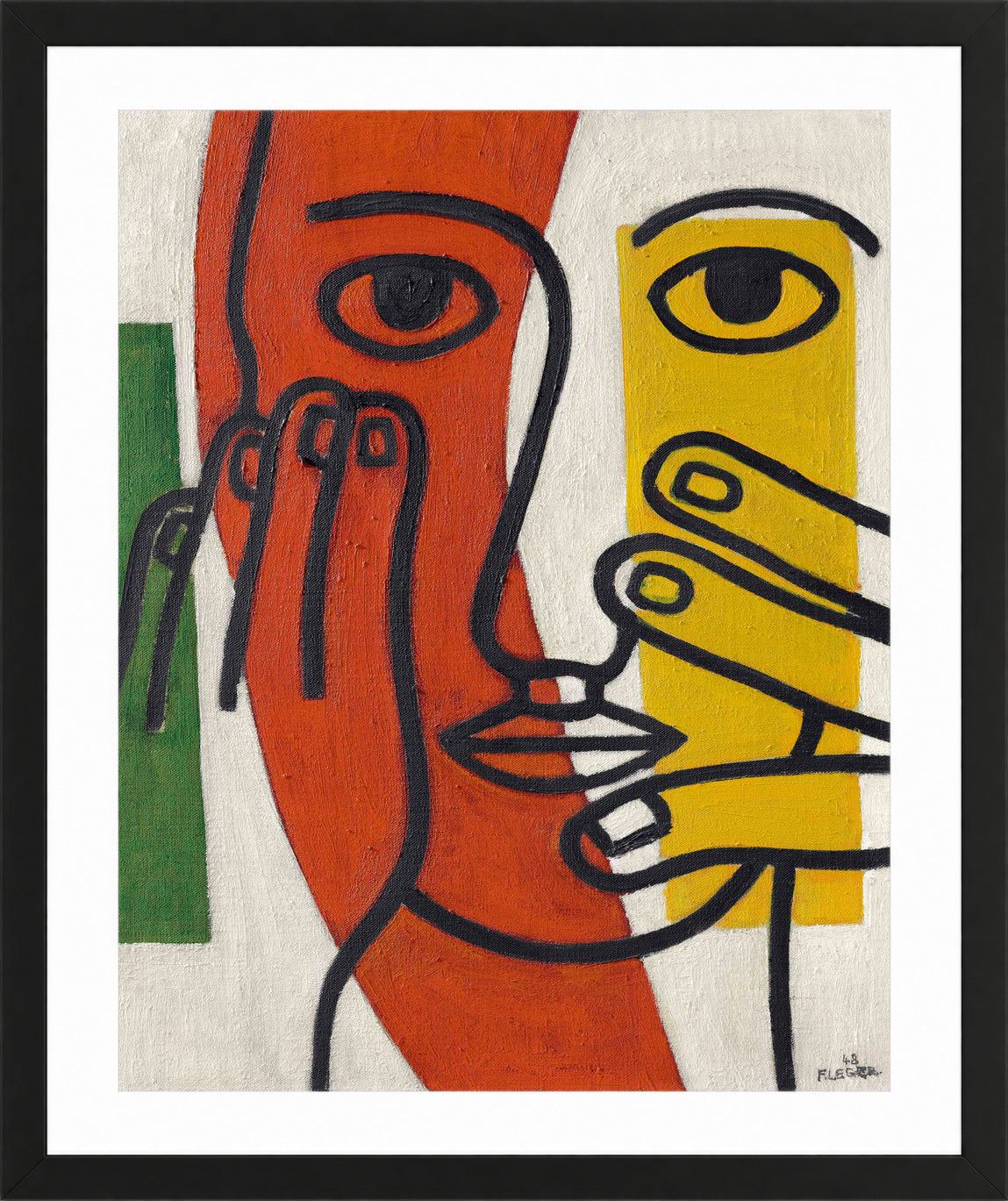 Fernand Léger, Tête de femme (Figure II) — black frame
