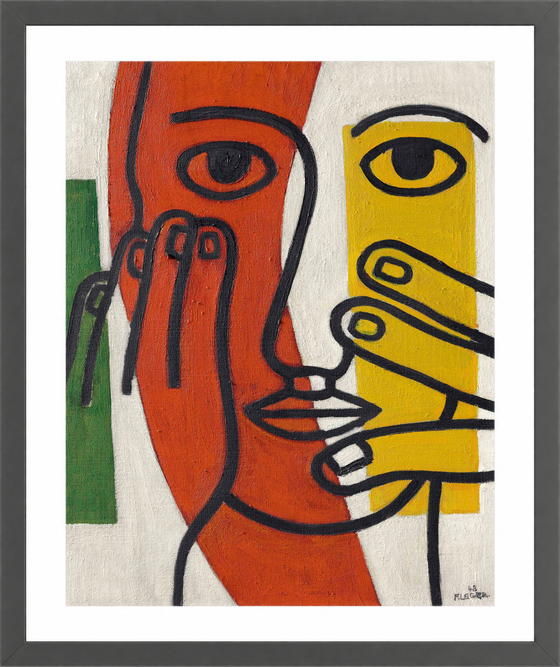 Fernand Léger, Tête de femme (Figure II) — dark grey frame