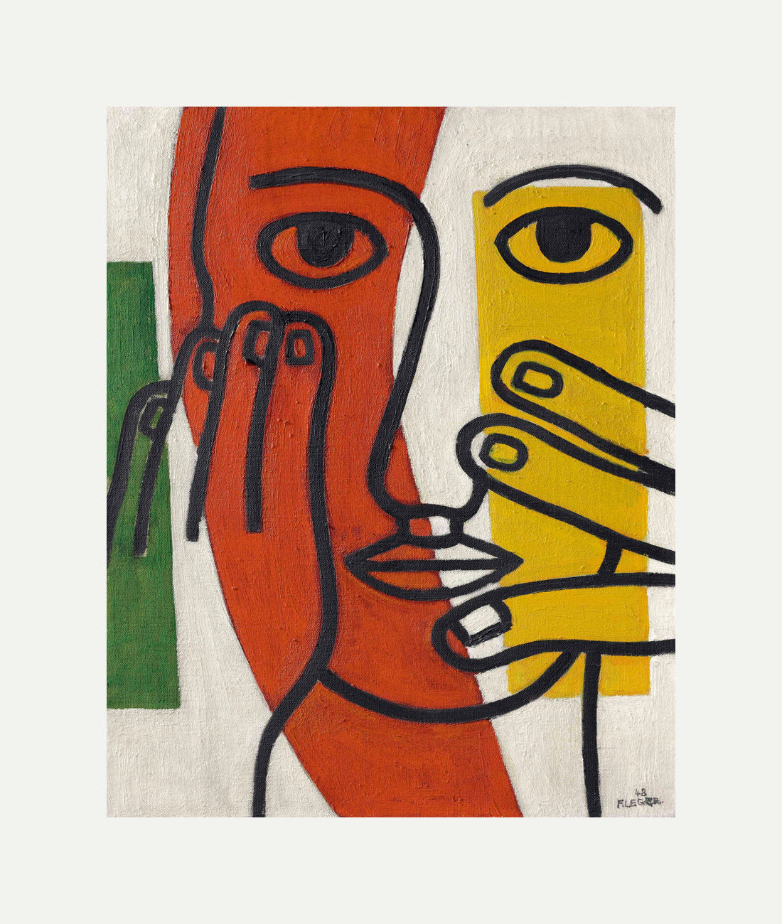 Fernand Léger, Tête de femme (Figure II) — rolled canvas