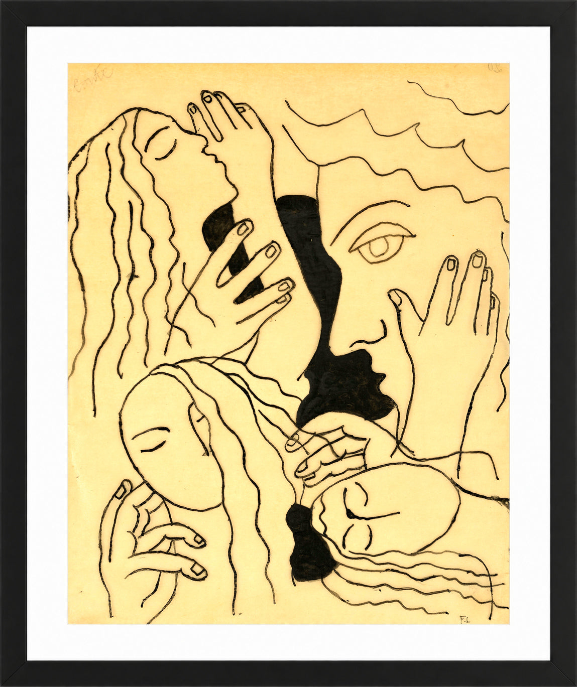 Fernand Léger, Têtes et mains — black frame