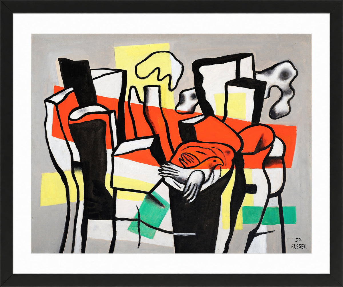 Fernand Léger, Un Oiseau devant les troncs d’arbres — black frame