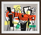 Fernand Léger, Un Oiseau devant les troncs d’arbres — brown frame