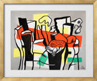 Fernand Léger, Un Oiseau devant les troncs d’arbres — gold frame