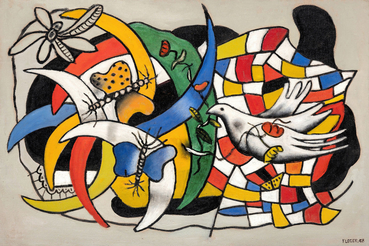 Fernand Léger, Un Oiseau et deux papillons (La Journée d’été) — unframed