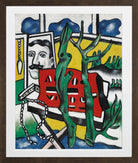 Fernand Léger, Une figure dans un paysage — brown frame