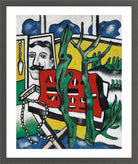 Fernand Léger, Une figure dans un paysage — dark grey frame