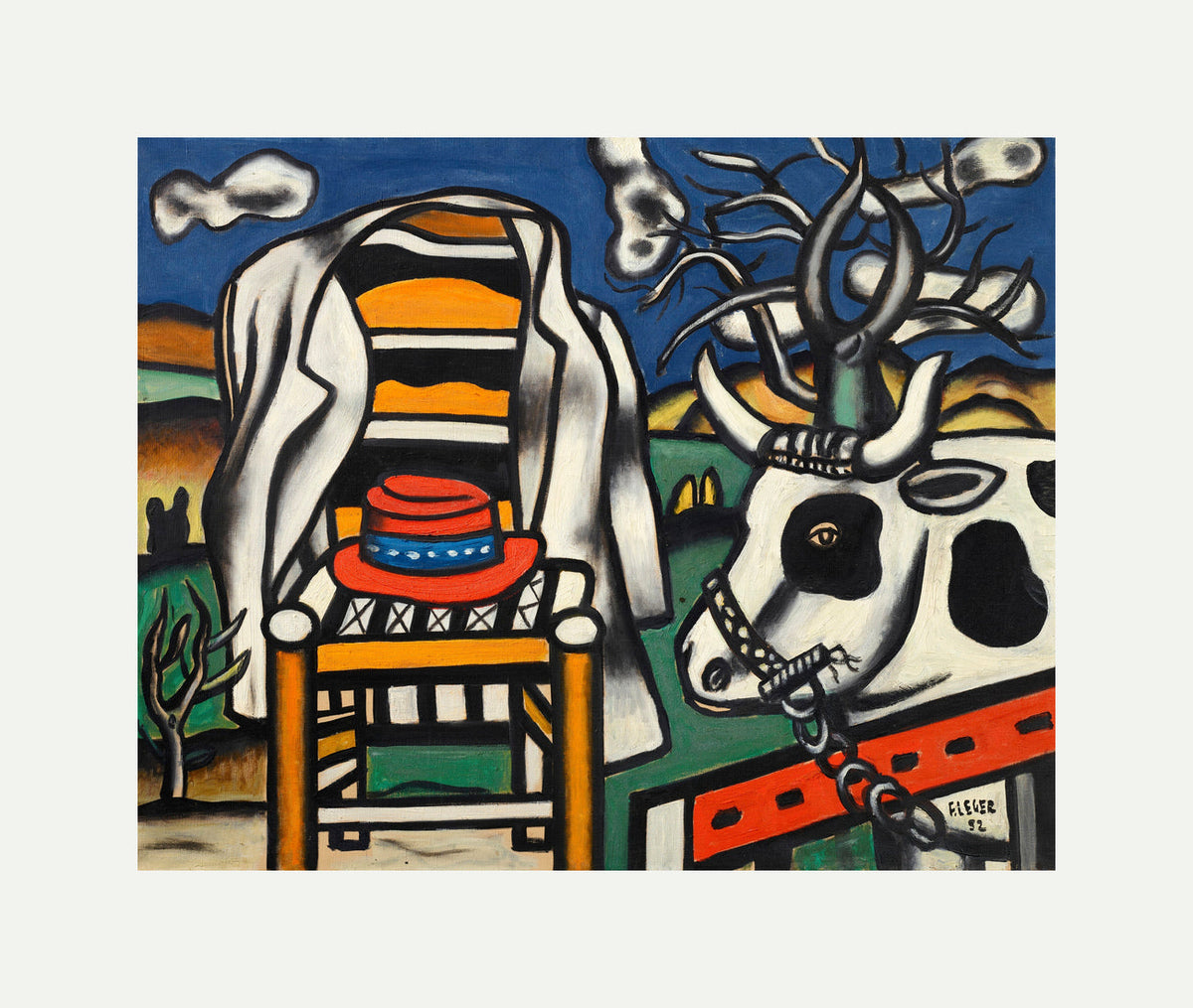 Fernand Léger, Une vache et un chapeau rouge — rolled canvas