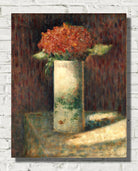 Georges Seurat Print : flowers in vase