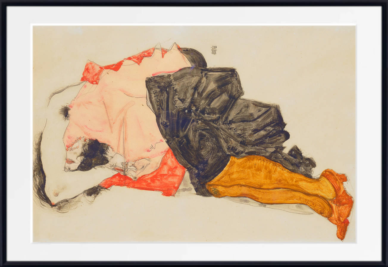 Egon Schiele Fine Art Print, Woman Hiding Her Face