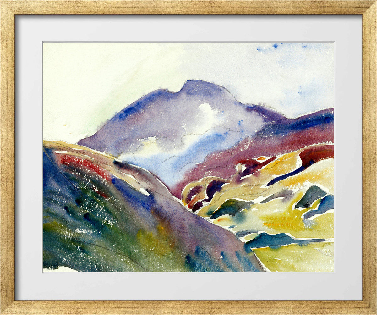 Giovanni Giacometti, Alpine Landscape (Upper Engadin) — gold frame