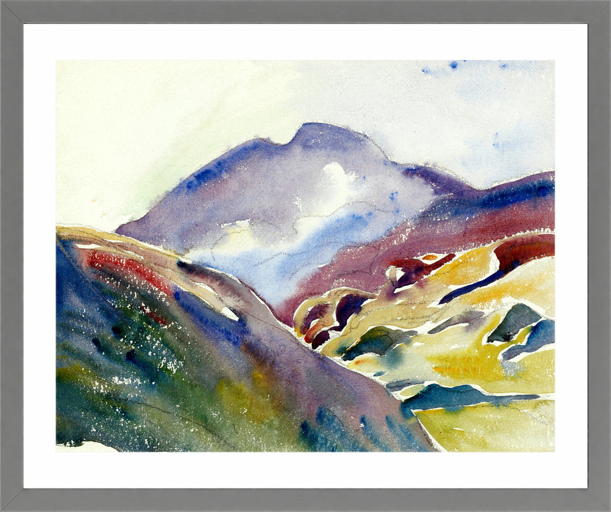 Giovanni Giacometti, Alpine Landscape (Upper Engadin) — light grey frame