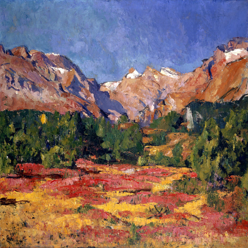 Giovanni Giacometti, Autumn Landscape (Maroz Valley with Piz Duan and Gletscherhorn) (1927) — unframed