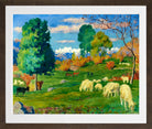 Giovanni Giacometti, Autumnal Landscape (1932) — brown frame