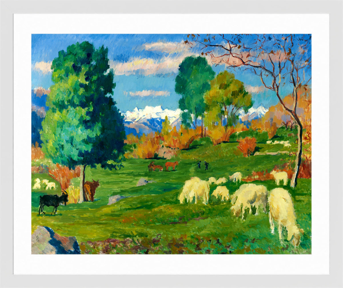 Giovanni Giacometti, Autumnal Landscape (1932) — white frame