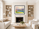 Giovanni Giacometti, Blick von Maloja auf den Silsersee mit Regenbogen — living room roomset