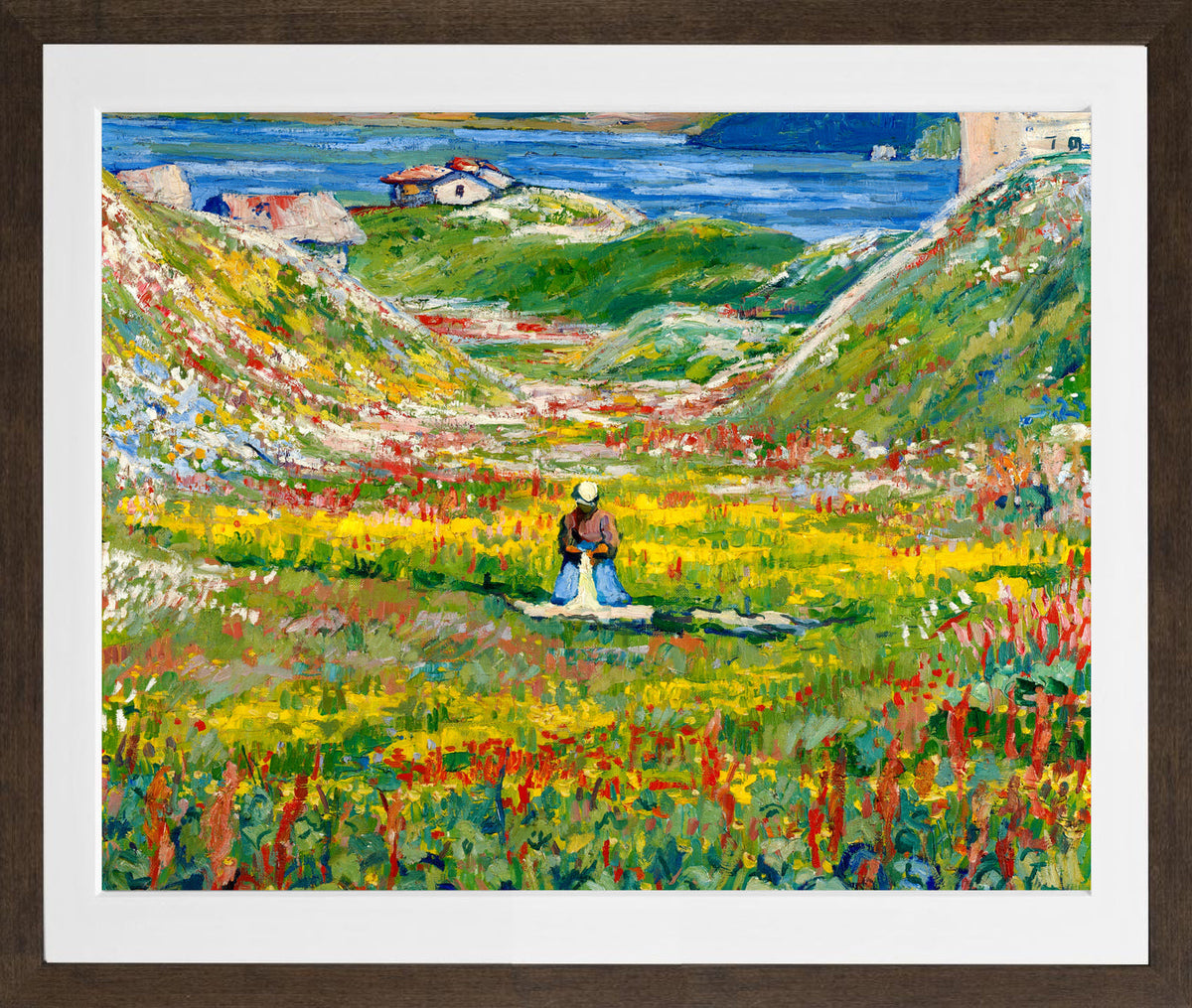 Giovanni Giacometti, Blooming Valley (1912–1924) — brown frame
