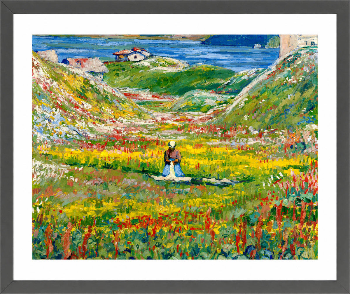Giovanni Giacometti, Blooming Valley (1912–1924) — dark grey frame