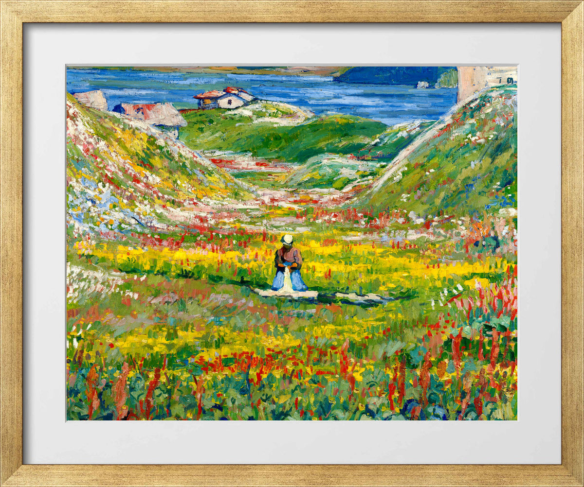 Giovanni Giacometti, Blooming Valley (1912–1924) — gold frame