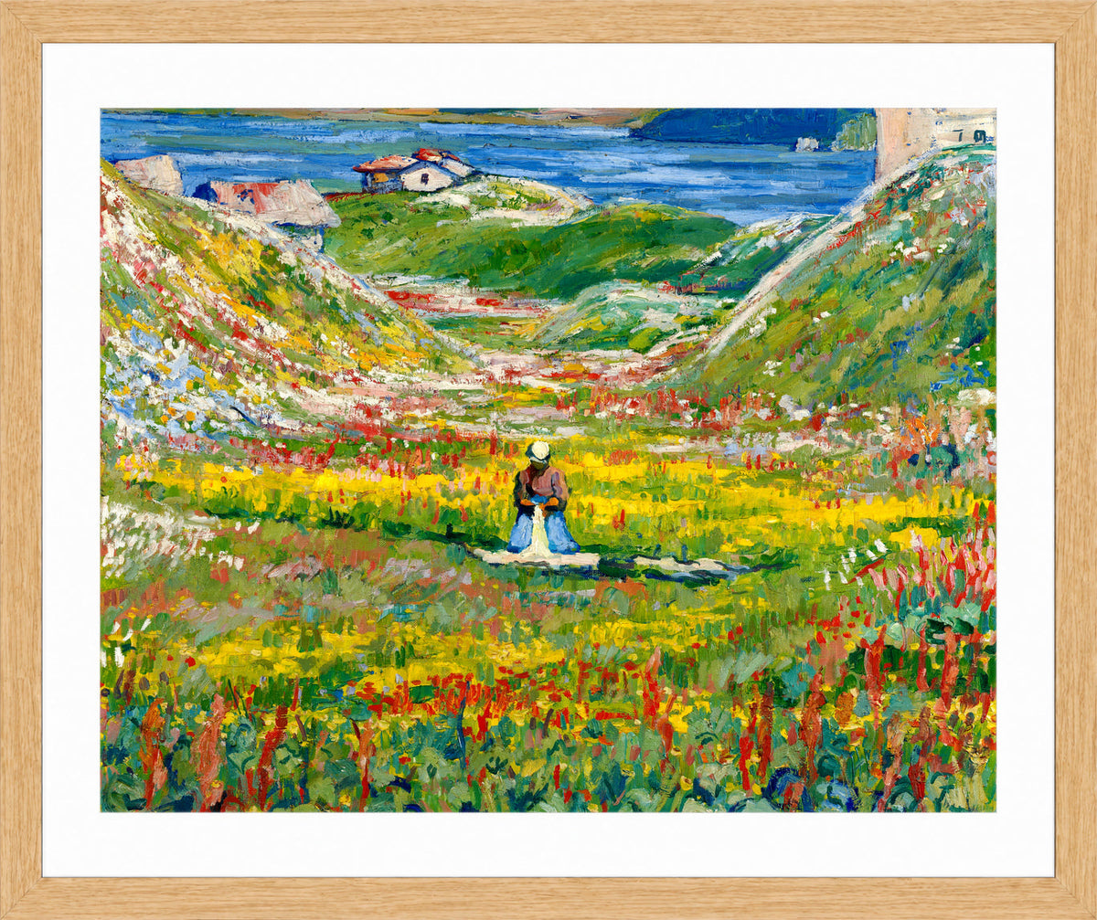 Giovanni Giacometti, Blooming Valley (1912–1924) — oak frame