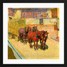 Giovanni Giacometti, Cavalli al sole — black frame