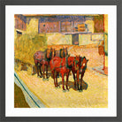 Giovanni Giacometti, Cavalli al sole — dark grey frame