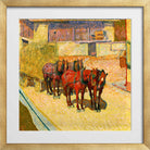 Giovanni Giacometti, Cavalli al sole — gold frame