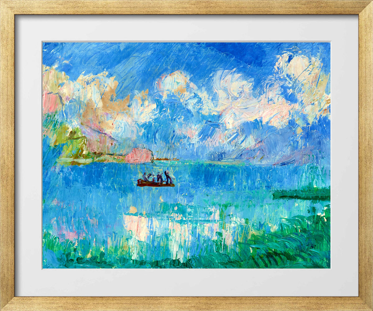 Giovanni Giacometti, I Pescatori (1918–1920) — gold frame