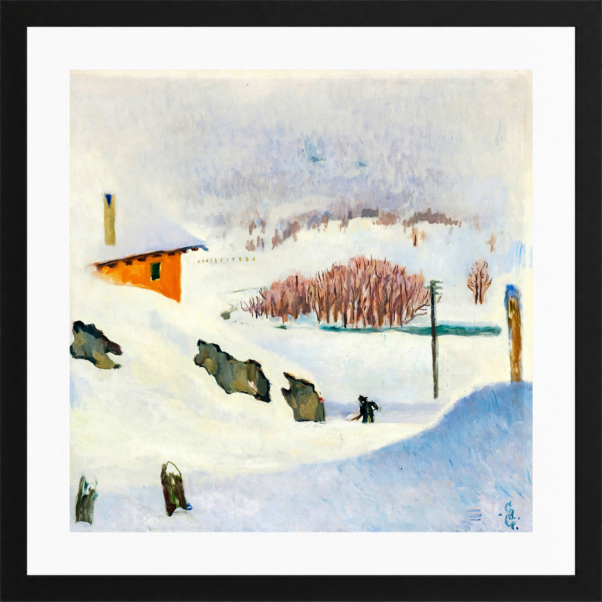 Giovanni Giacometti, Inverno (1932) — black frame