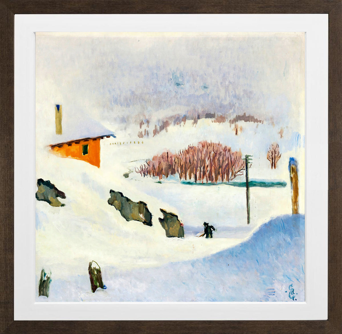 Giovanni Giacometti, Inverno (1932) — brown frame