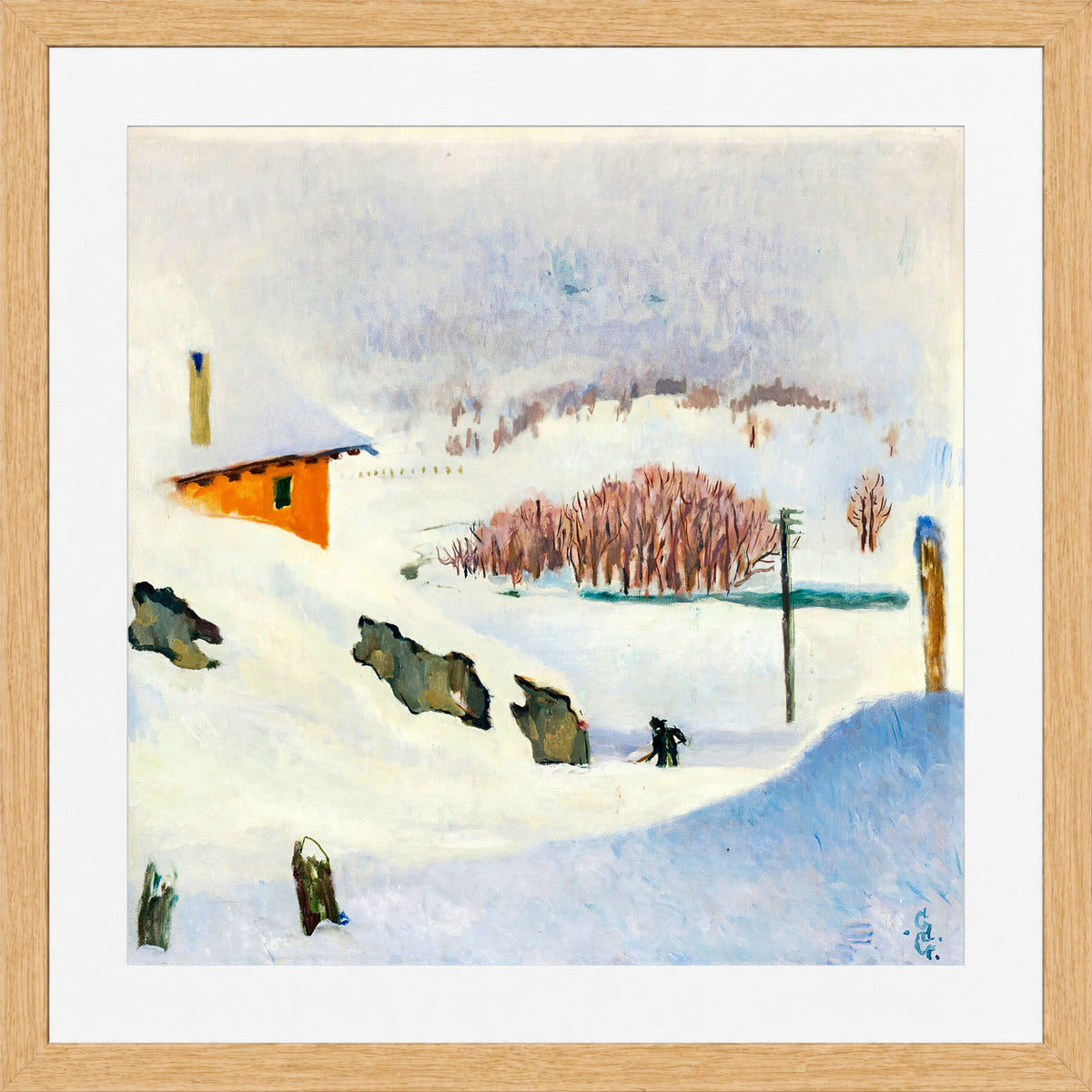 Giovanni Giacometti, Inverno (1932) — oak frame