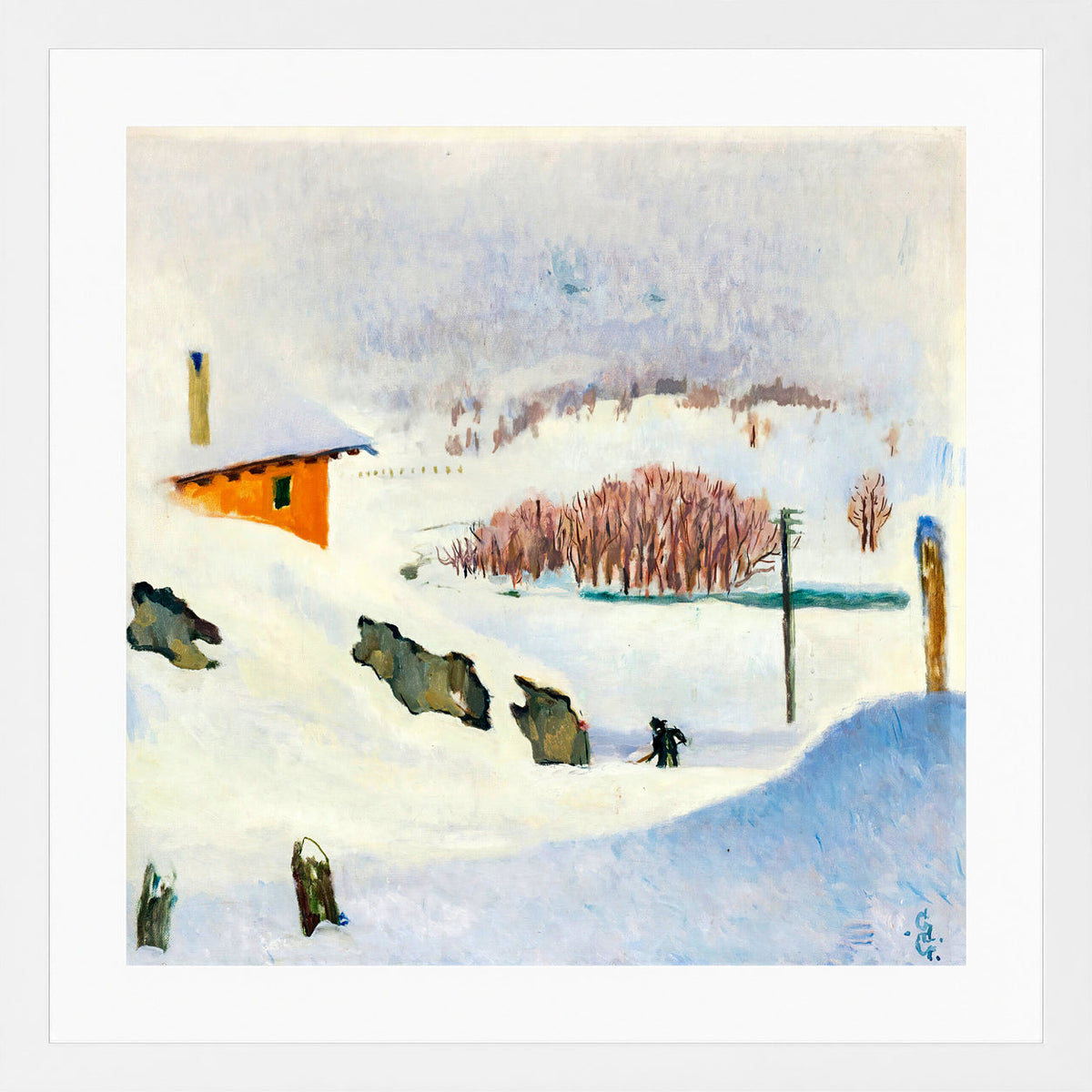 Giovanni Giacometti, Inverno (1932) — white frame